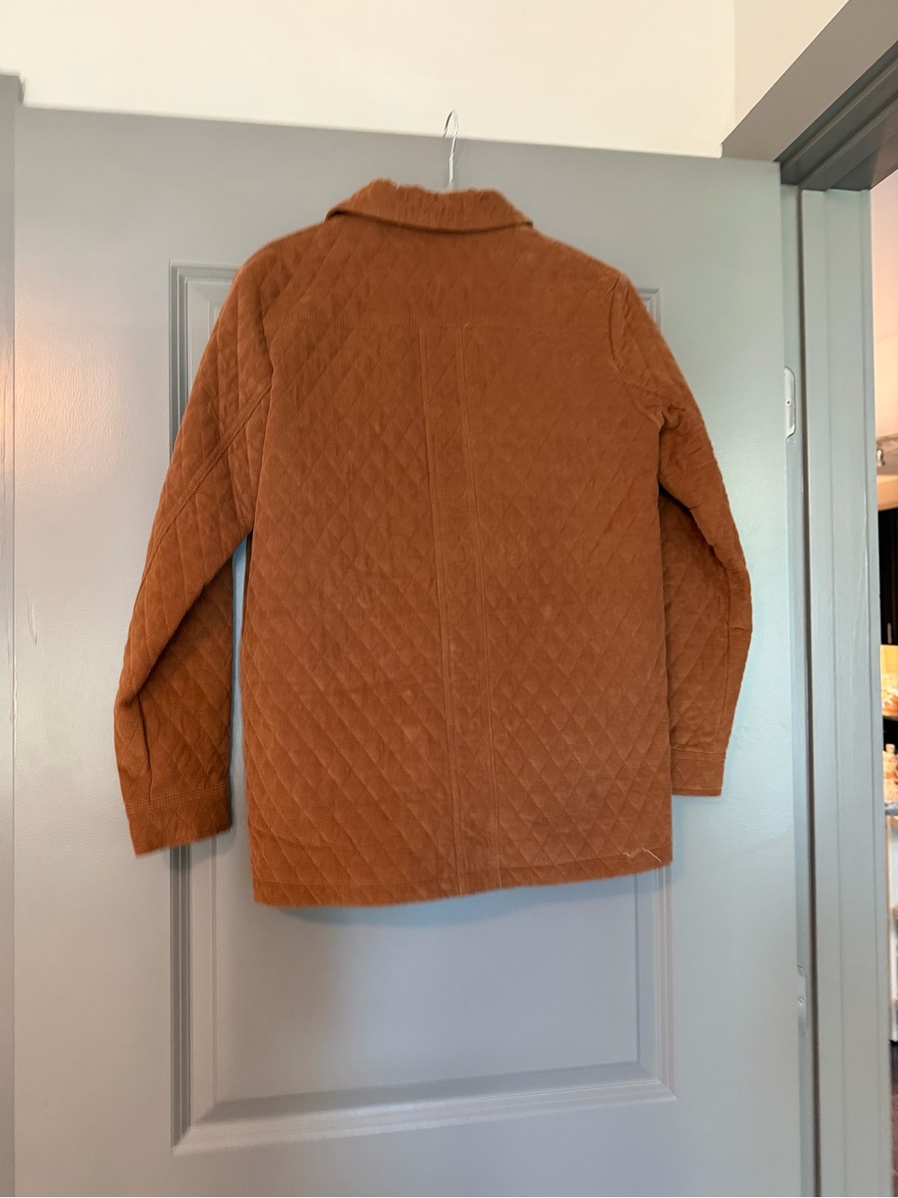 Sezane Quilted Brown Jacket - Picture 4 of 4